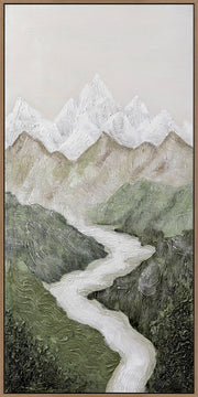 Verdant Passage II Hand-Painted Canvas in Frame