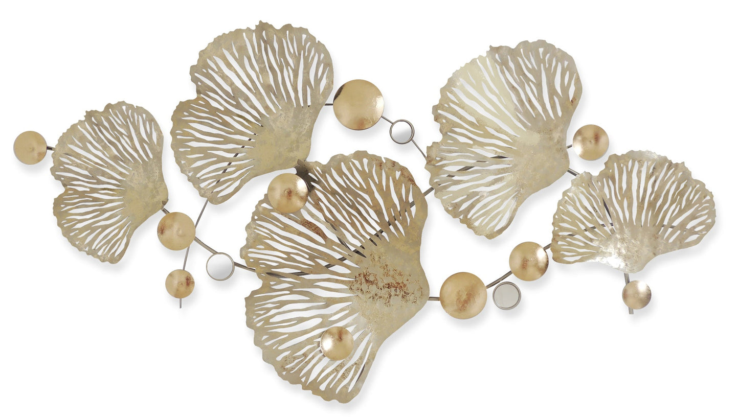 ''Ginkgo Leaf'' Metal Wall Art