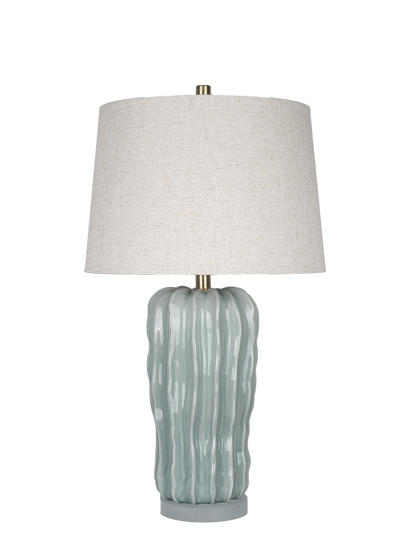 Wave Crest Ceramic & Frosted Crystal Table Lamp (Case Pack 2)