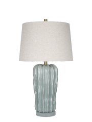 Wave Crest Ceramic & Frosted Crystal Table Lamp (Case Pack 2)