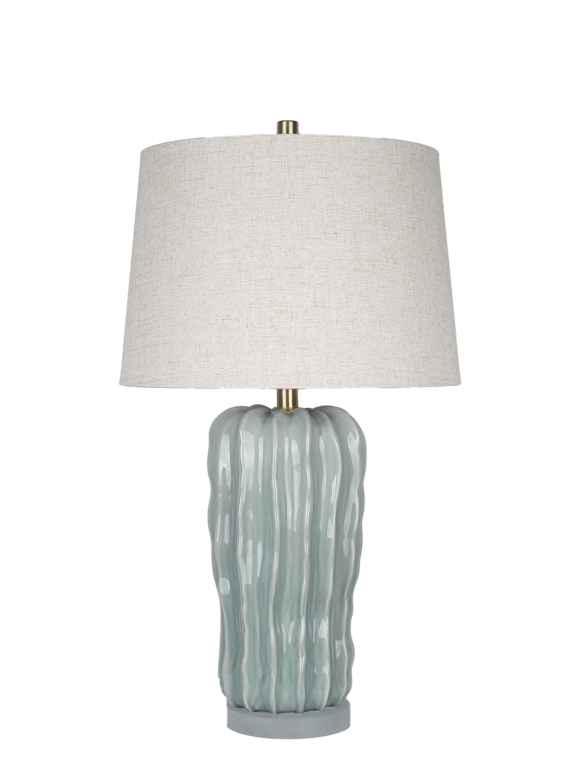 Wave Crest Ceramic & Frosted Crystal Table Lamp (Case Pack 2)
