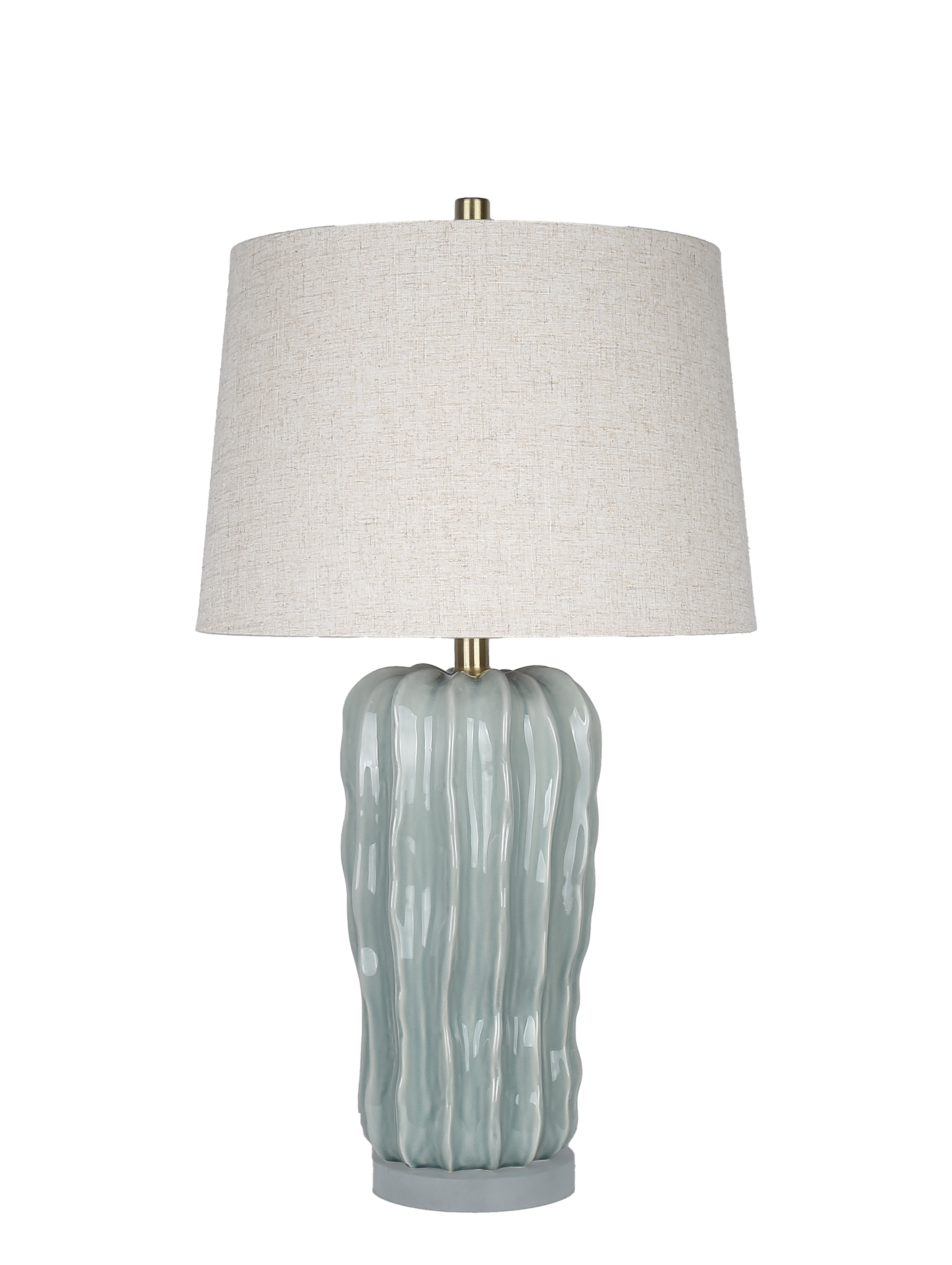 Wave Crest Ceramic & Frosted Crystal Table Lamp (Case Pack 2)