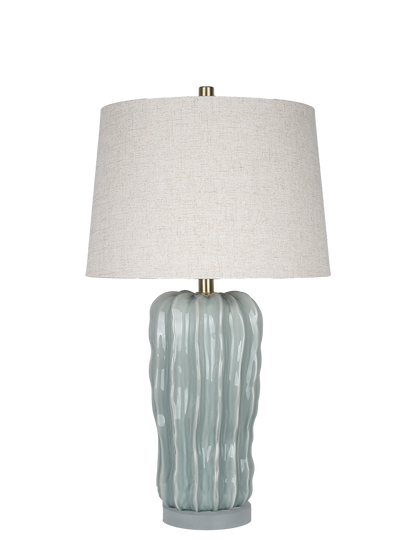 Wave Crest Ceramic & Frosted Crystal Table Lamp (Case Pack 2)