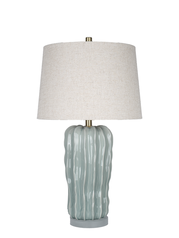 Wave Crest Ceramic & Frosted Crystal Table Lamp (Case Pack 2)