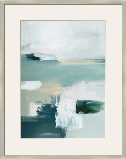 Tranquil Horizons I Framed Canvas Under Acrylic