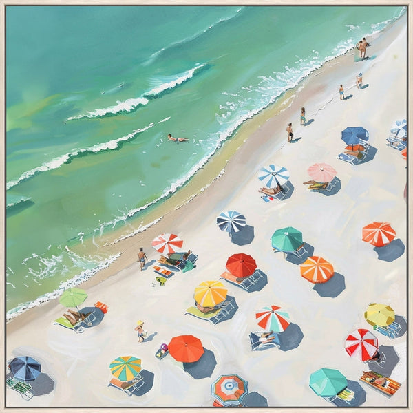 ''Overlooking the Coast'' Hand-painted Canvas in Frame
