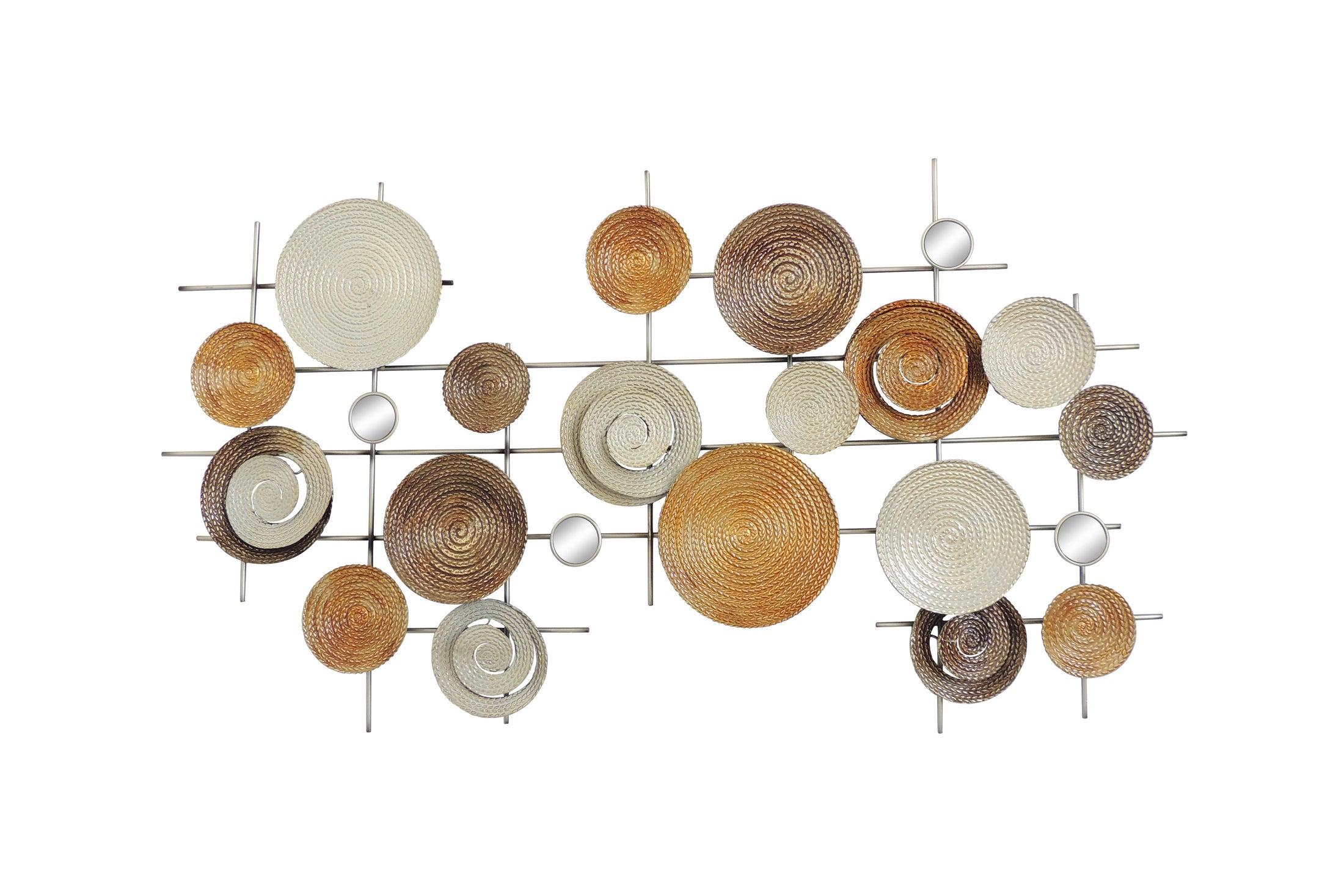 ''Copper Circles'' Metal Wall Art