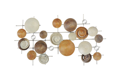 ''Copper Circles'' Metal Wall Art