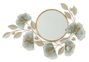 ''Floral Wall Mirror'' Metal Wall Art