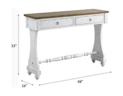 Consola rectangular Carminda con 2 cajones