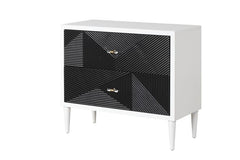 Mesa auxiliar rectangular Dubni con dos cajones