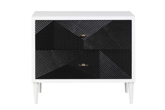 Mesa auxiliar rectangular Dubni con dos cajones