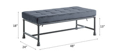 Brantley 48"L Velvet Bench