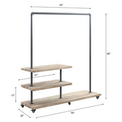 Brantley 59"W Hanger Rack