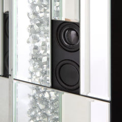 Chimenea Noralie Glam con Bluetooth e incrustaciones de diamantes falsos