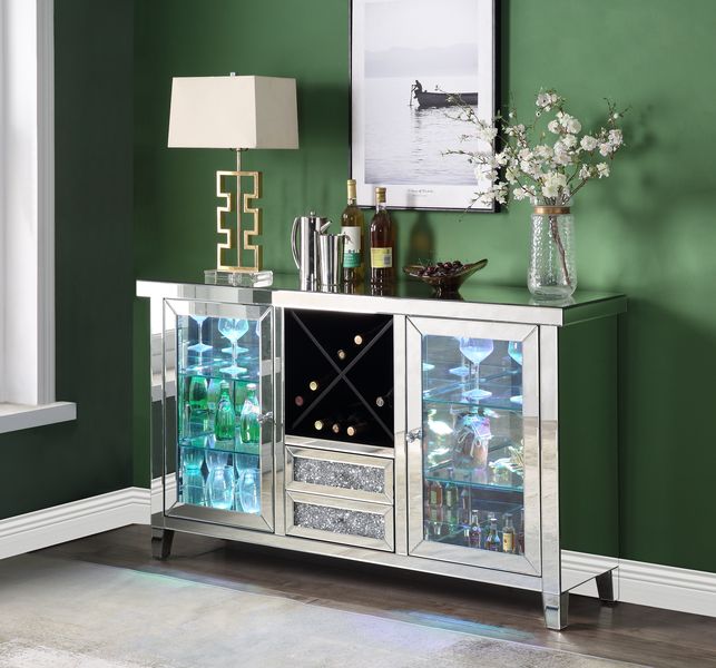 Gabinete para vinos Noralie Glam de 36" de alto con LED