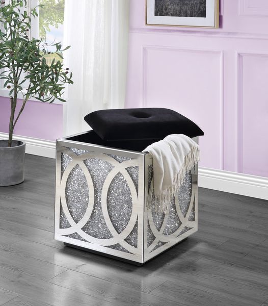 Otomana Noralie Glam con almacenamiento