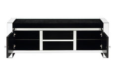 Noralie 59" Glam Storage Bench with Mirror