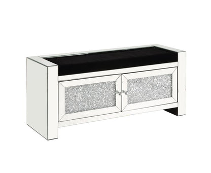 Noralie 47" Glam Upholstered Storage Bench
