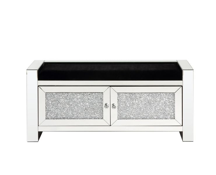 Noralie 47" Glam Upholstered Storage Bench