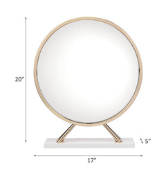 Espejo y taburete Midriaks de 16" de alto