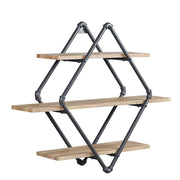 Brantley Diamond Shape Wall Rack with 3 Shelves