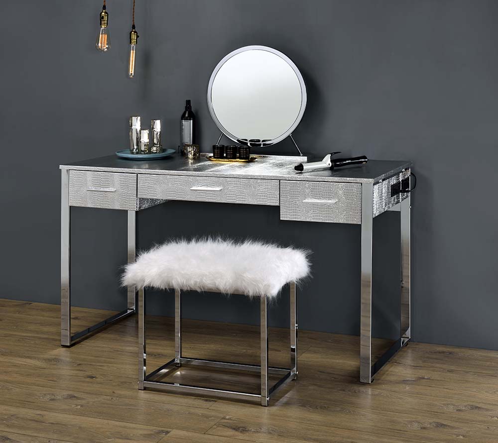 Myles 3 Drawers Vanity Set with USB