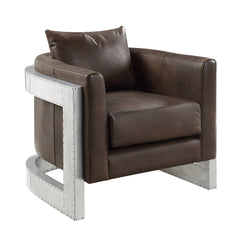 Betla Top Grain Leather Accent Chair