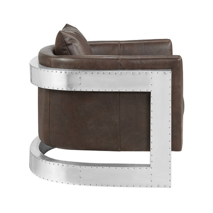 Betla Top Grain Leather Accent Chair