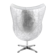 Brancaster Top Grain Leather Accent Egg Chair with High Back