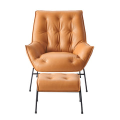 Zusa 35"W Upholstered Accent Chair & Ottoman