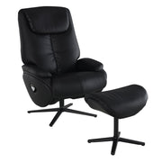 Sillón Labonita con asiento giratorio y otomana