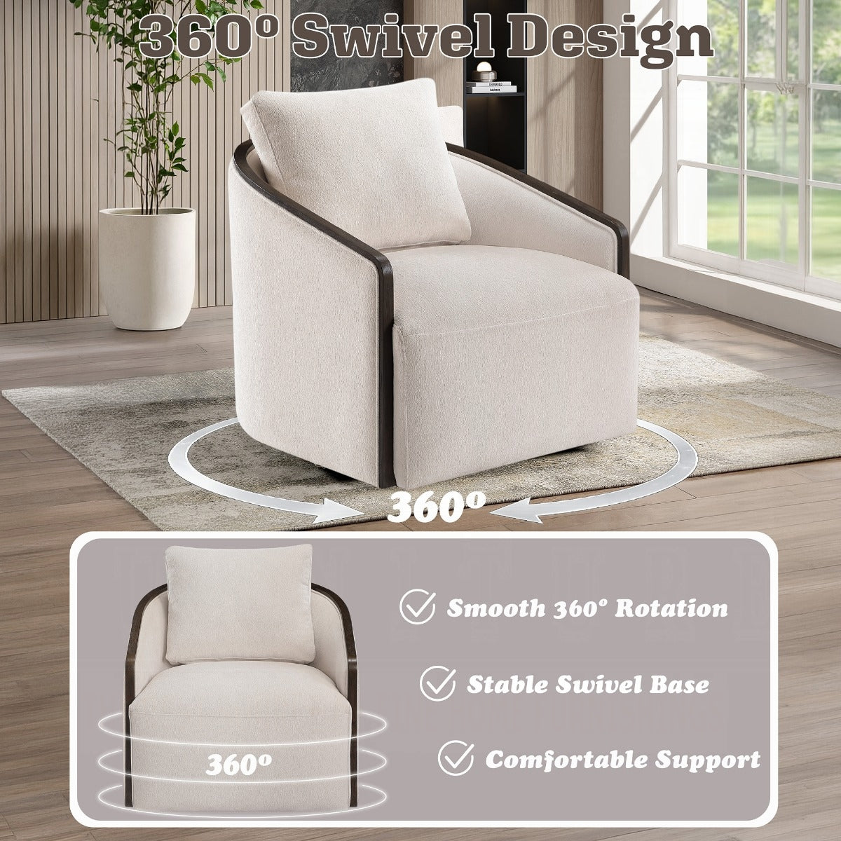 Lenora Accent Chair w/Swivel