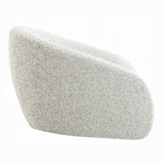 Zoey Accent Chair w/Swivel - White & Gray Two Tone Tweed