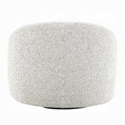 Zoey Accent Chair w/Swivel - White & Gray Two Tone Tweed