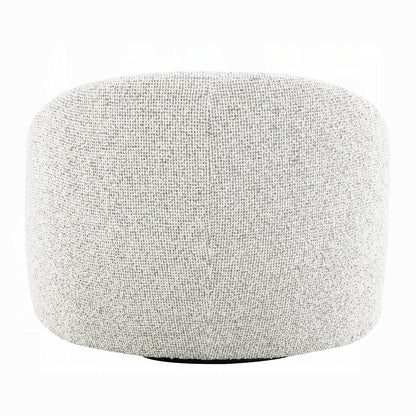 Zoey Accent Chair w/Swivel - White & Gray Two Tone Tweed