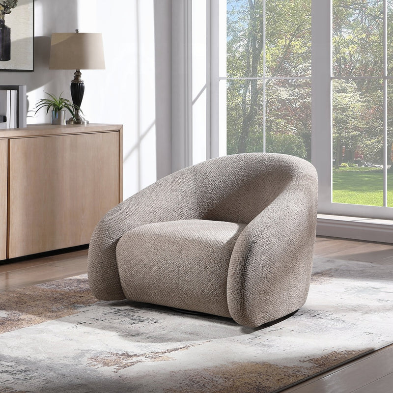 Zoey Accent Chair w/Swivel - Latte Linen