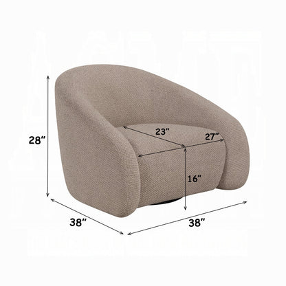 Zoey Accent Chair w/Swivel - Latte Linen