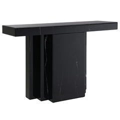 Consola rectangular Drisana con veta de mármol