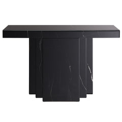 Consola rectangular Drisana con veta de mármol