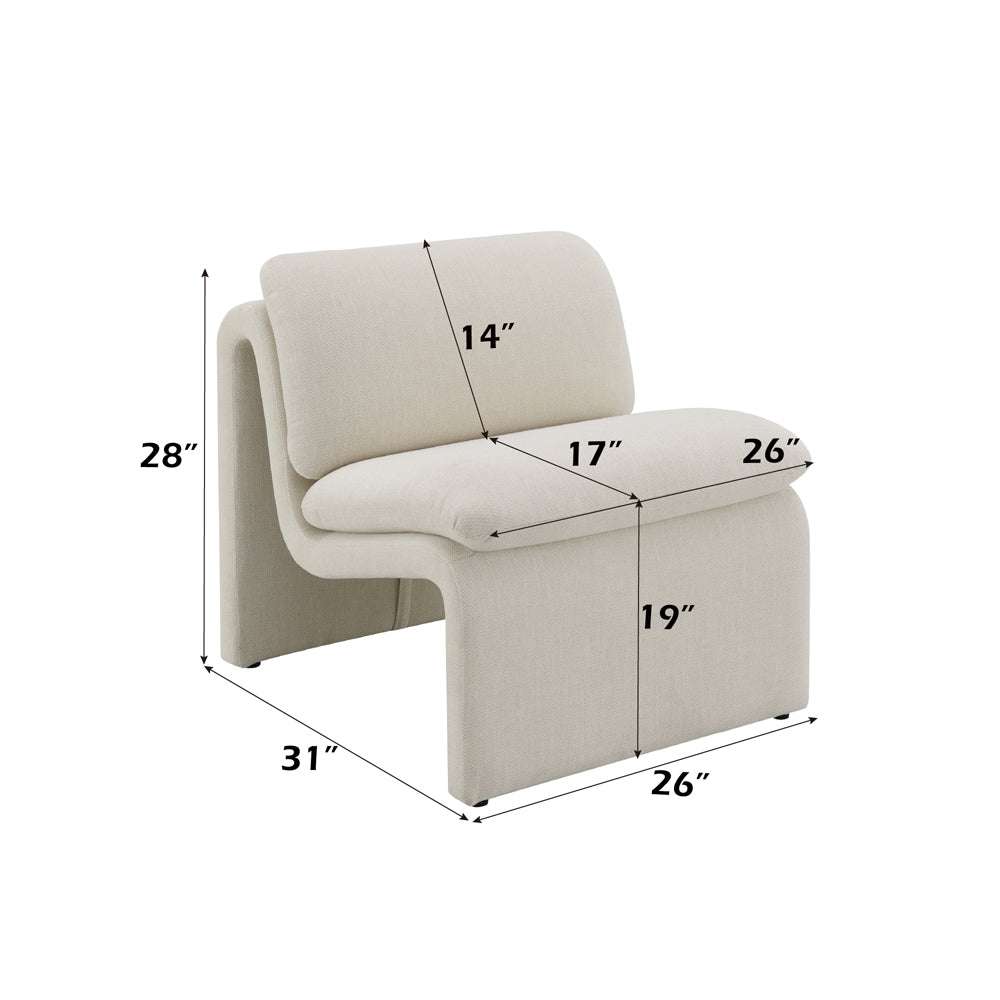 Jaeda Accent Chair - Ivory Boucle