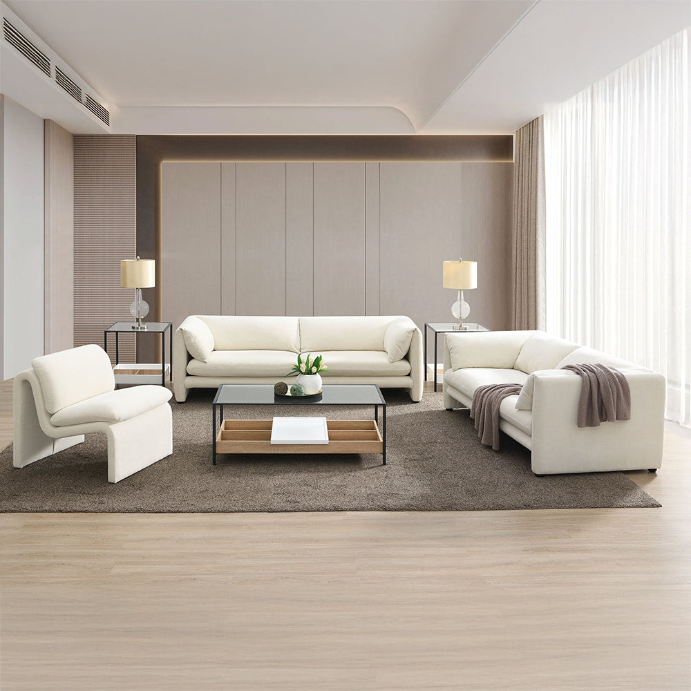 Jaeda Accent Chair - Ivory Boucle