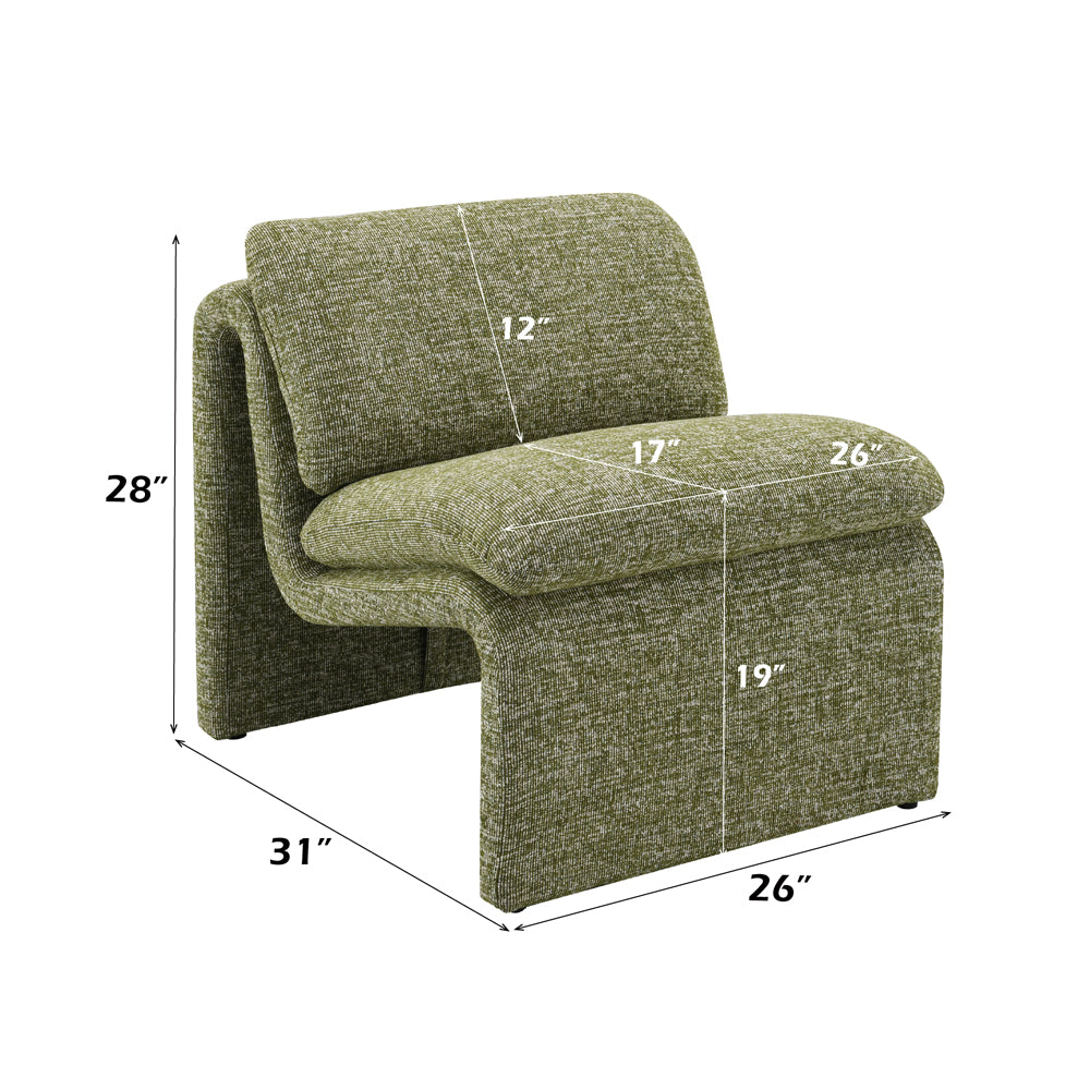 Jaeda Accent Chair - Green Boucle
