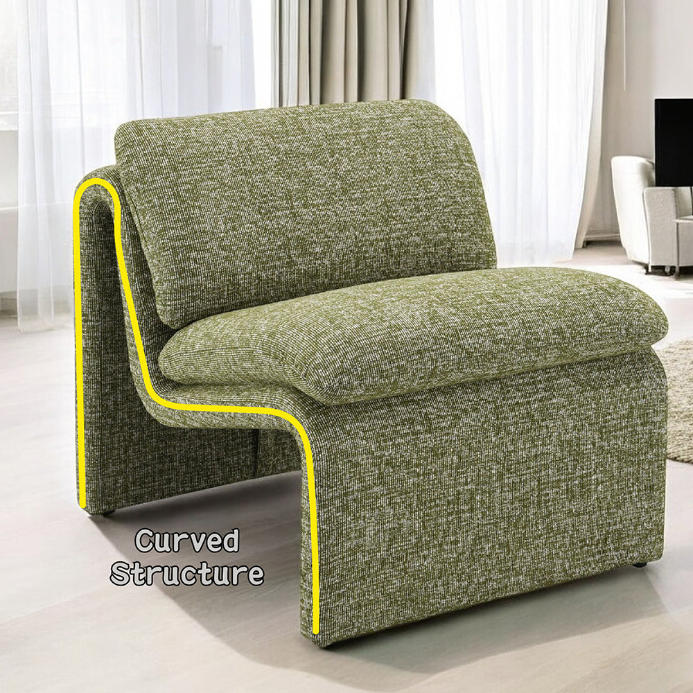 Jaeda Accent Chair - Green Boucle