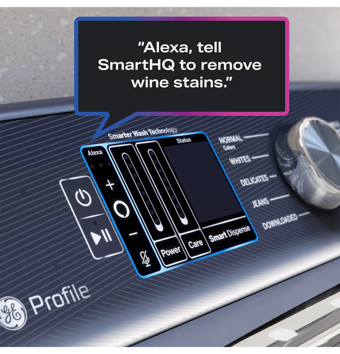 GE Profile™ Energy Star® 5.3 cu. ft. Capacity Washer with Smarter Wash Technology and FlexDispense™