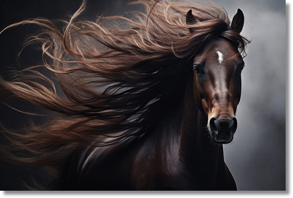 ''Dynamic Horse Portrait'' Tempered Glass