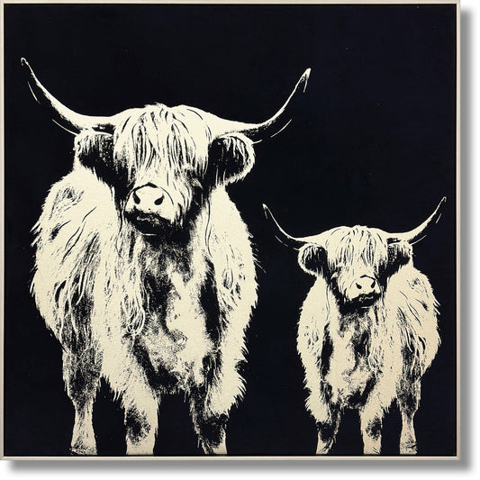 ''Monochrome Highland Pair'' Suede Canvas w/ Metallic