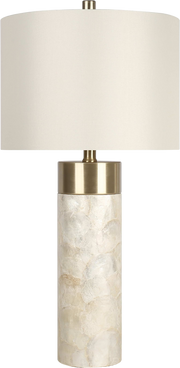 Luminous Shell Shell and Metal Table Lamp (Case Pack 2)