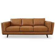 Chase Mid Century Modern Genuine Leather Sofa
