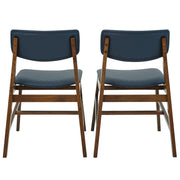 Edgehill Dining Chair Set of 4 - Navy Blue Vegan Leather